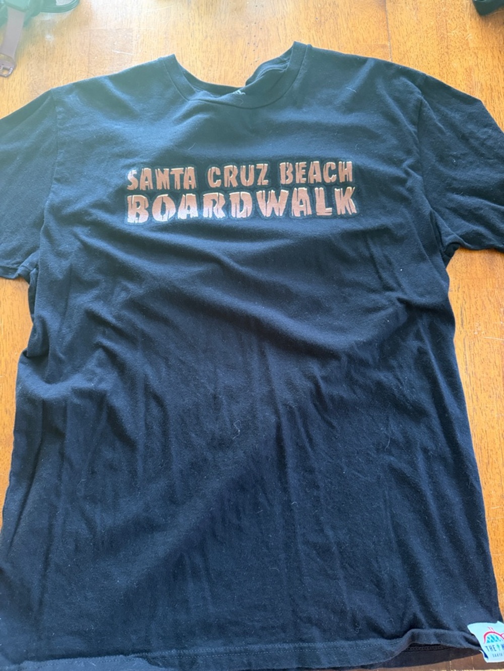 Santa Cruz Skateboards Black Tee with White Neck Print